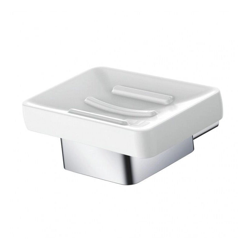 PORTA SAPONE LEAF IN ALLUMINIO/ CERAMICA