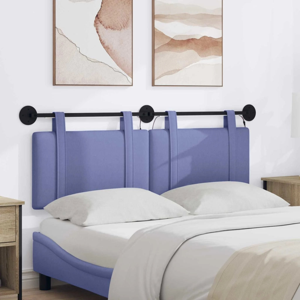 Testiera sospesa Con luce LED Blu jeans Tessuto 3423918