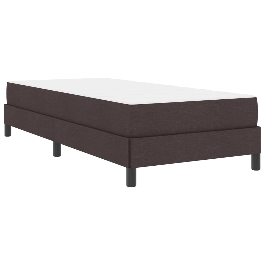 Letto a molle con materasso Marrone Scuro 80 x 200 cm Tessuto