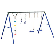 Set Gioco da Esterno con Altalene Trapezio e Altalena a Disco CFW5667865
