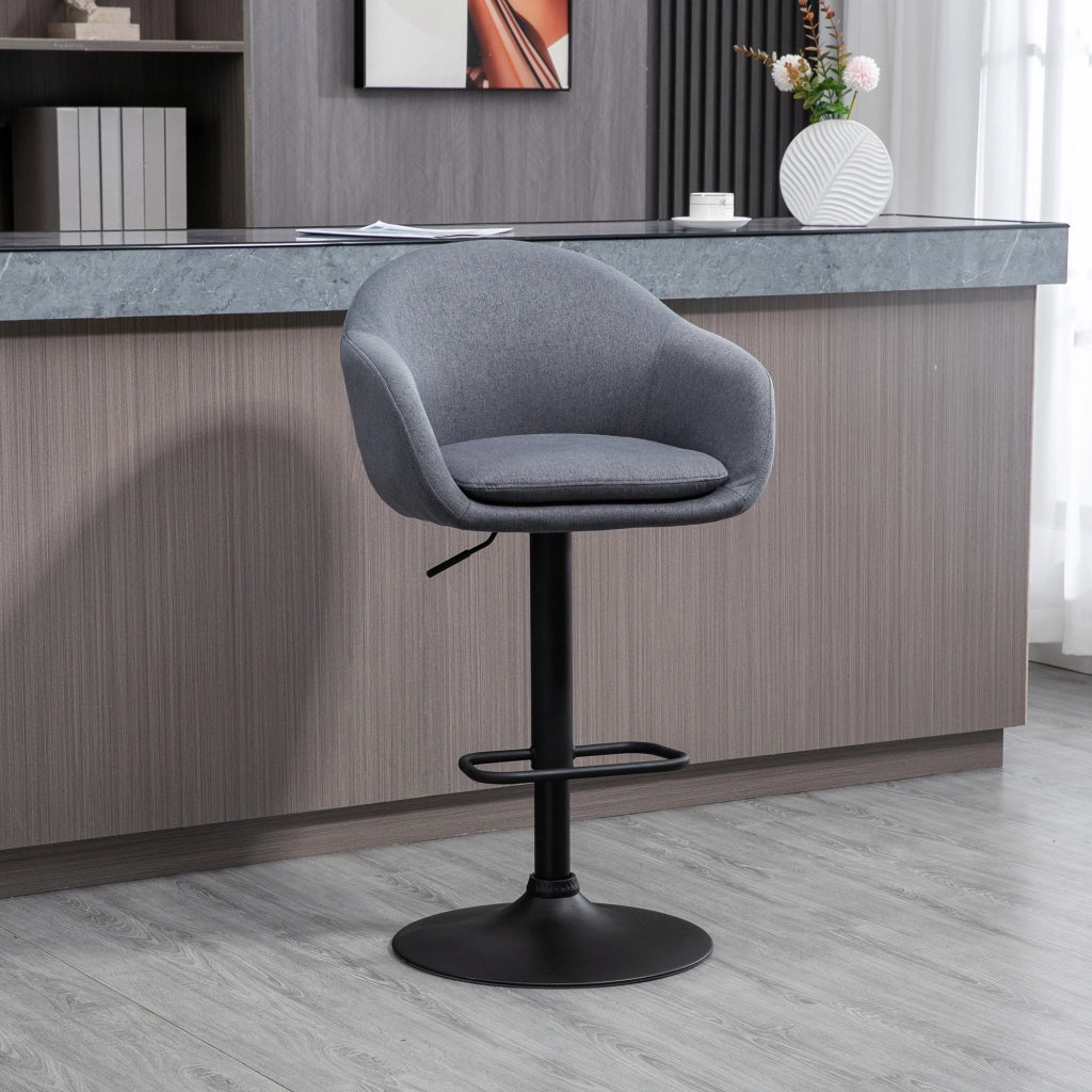 Sgabello da Bar con Poggiapiedi ¨C Minimal ¨C Grigio 54x54x112 cm