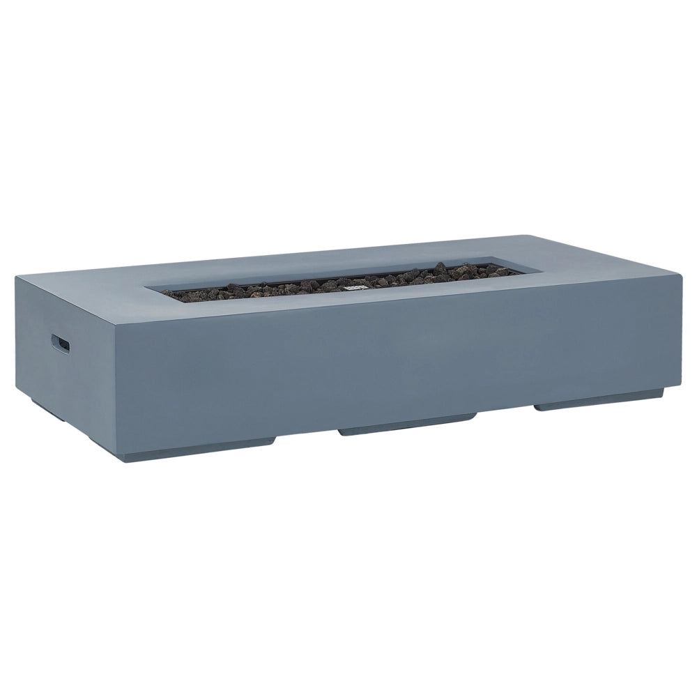 Stufa da esterno a propano grigio 143 x 71 cm con braciere rettangolare