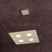 AREA SOSPENSIONE 4 LUCI QUADRA SABBIA 1127-S4-SA