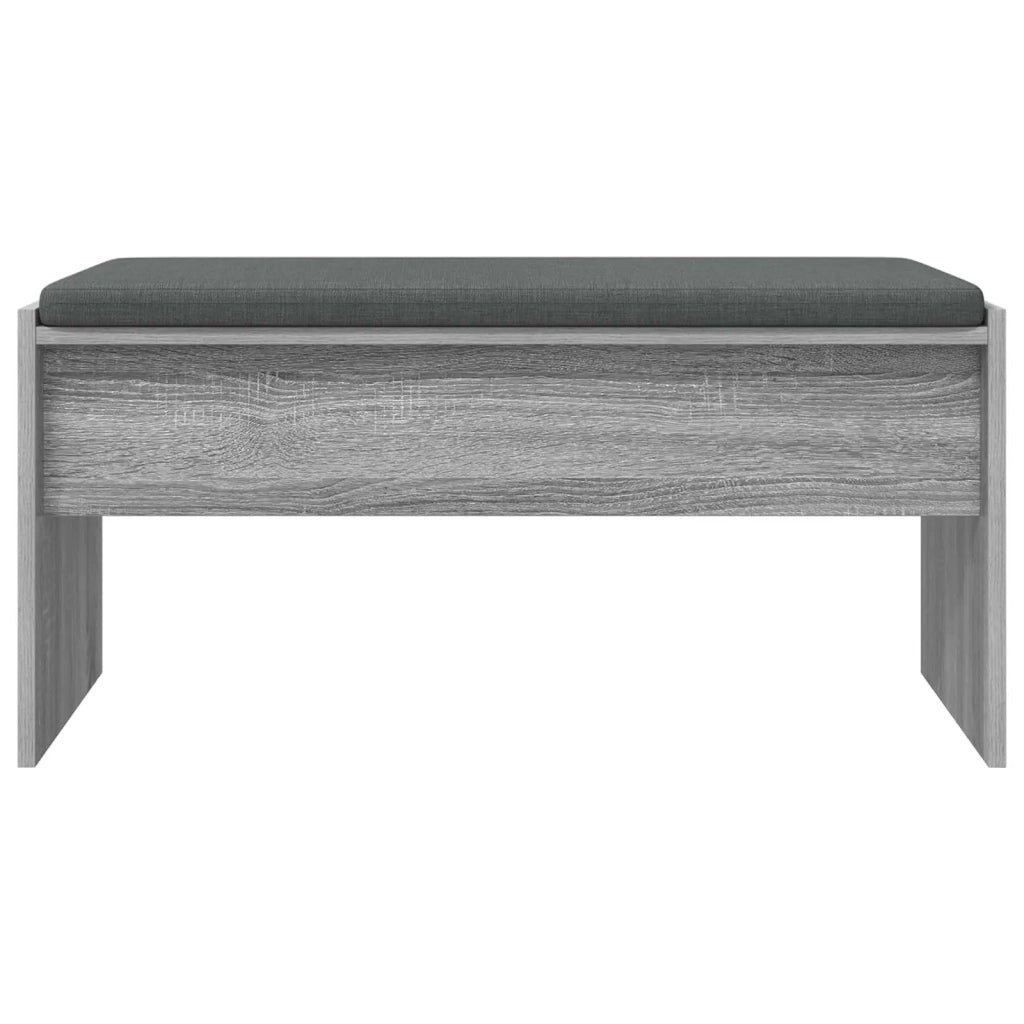 Panca per ingresso con cuscino Grigio Sonoma 83 x 38 x 40 cm 891557