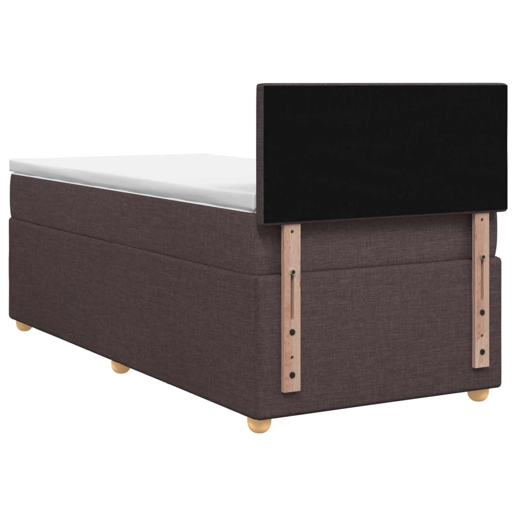 Letto box spring con materasso Marrone Scuro 90 x 190 cm 3452320