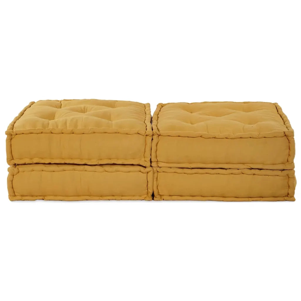 Unità di Divano Modulare 2 pcs Giallo 140 x 70 x 36 cm Tessuto 3315085
