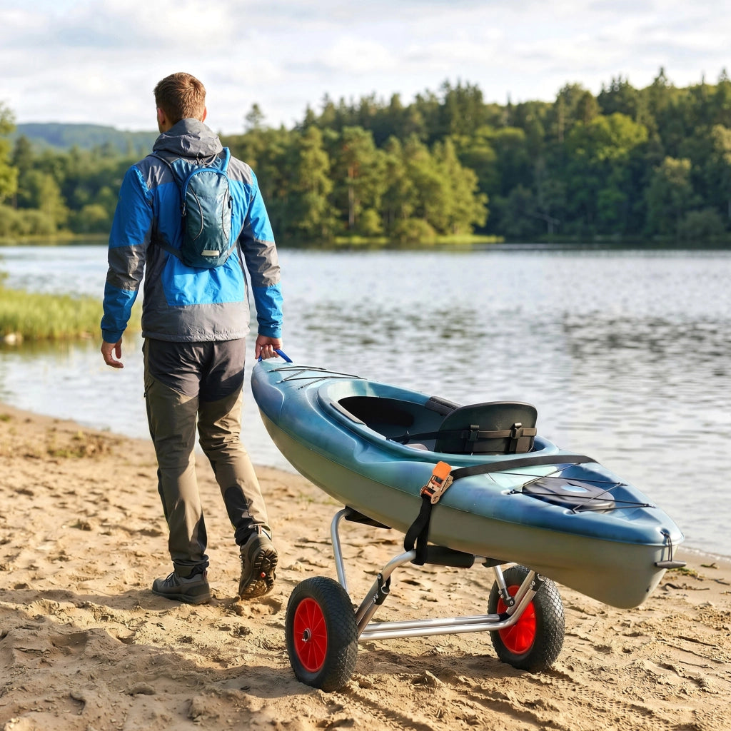 Carrello trasporto kayak SUP canoa ¨C Minimal ¨C alluminio 70x40x42 cm