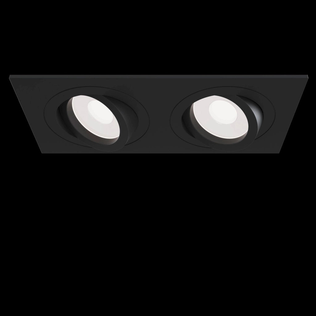 Faretto da incasso Downlight in Alluminio Atom Nero