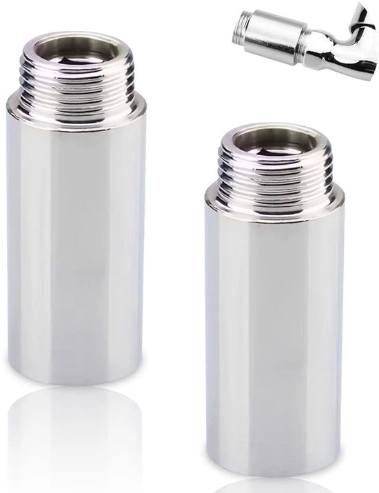 Verlengstuk per rubinetto in acciaio inossidabile di alta qualità - 1/2 pollice - con getto di doccia - riscaldamento - acqua potabile - resistente alle alte pressioni