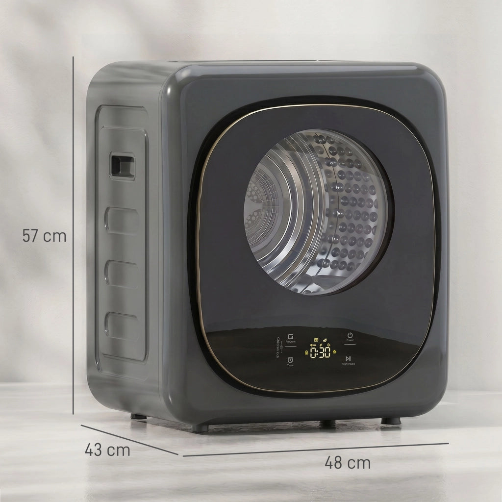 Asciugatrice 4 kg ¨C Xylo ¨C Compatta 5 Programmi Timer Grigio Nero