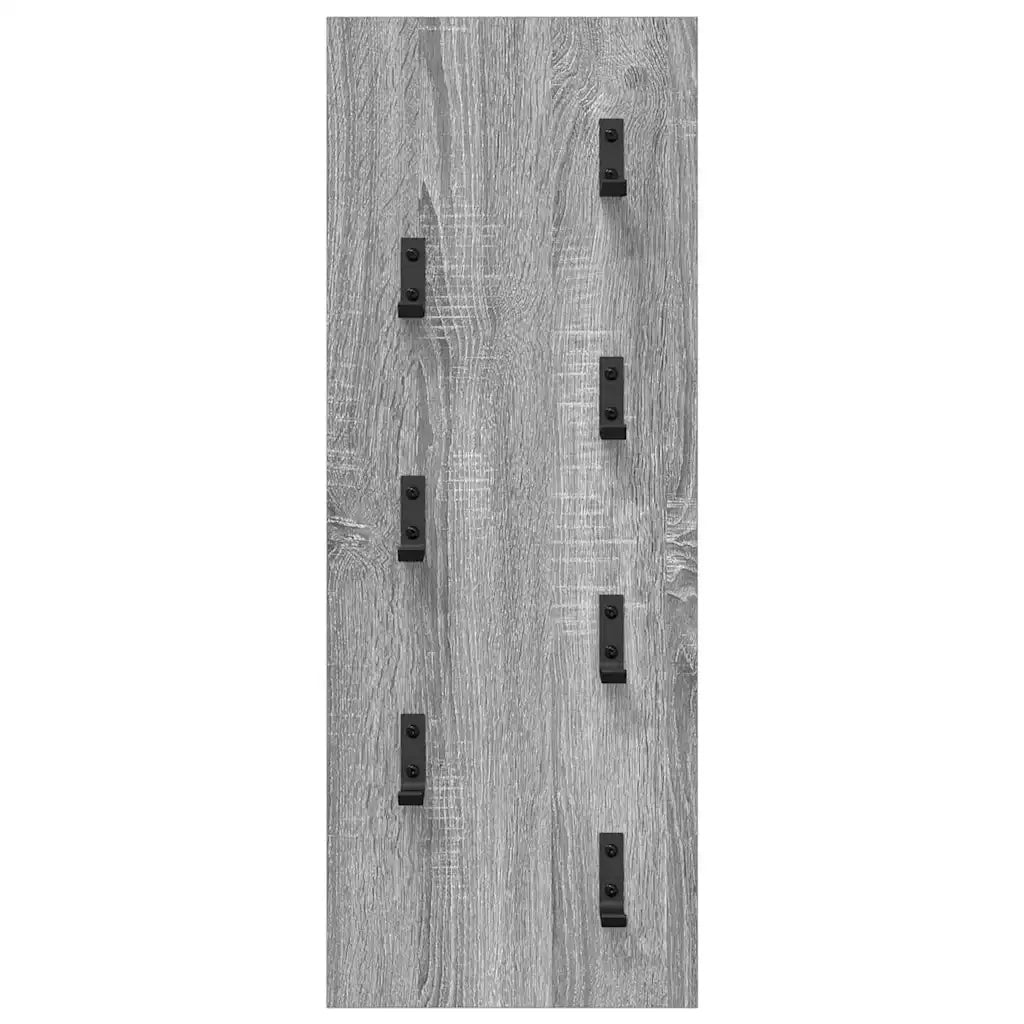 Appendiabiti a muro A parete Grigio Sonoma 30 x 1,5 x 80 cm 874472