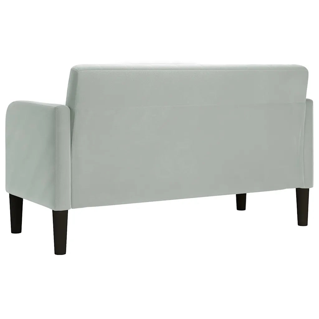 Divano Divanetto-Sofa Grigio Chiaro 109 cm in Velluto