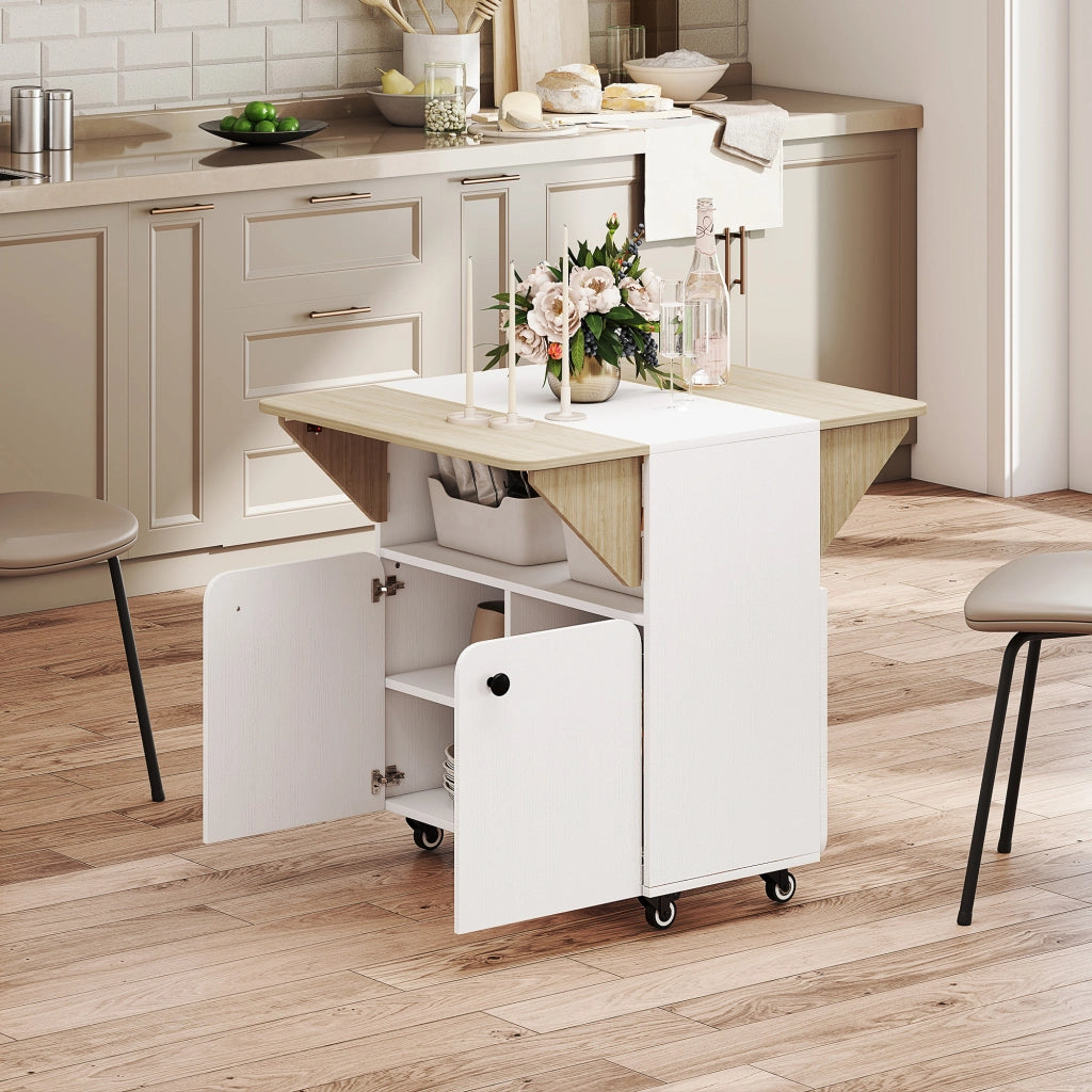 Tavolo da pranzo pieghevole 4 persone con ripiano ¨C zephmum ¨C 70x83x75 bianco