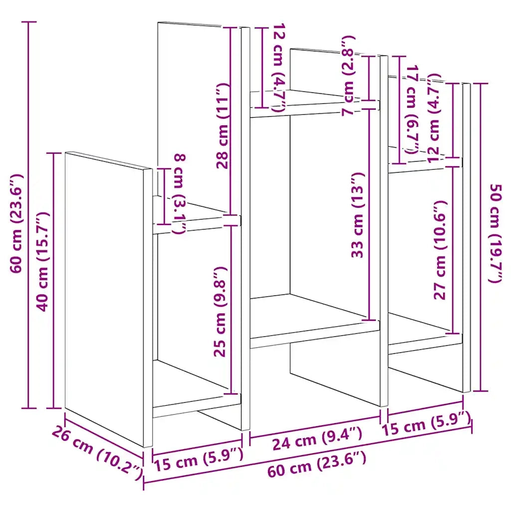 Mobile laterale Legno vecchio 60 x 26 x 60 cm Legno multistrato 875131