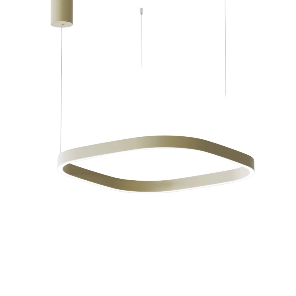 Lampada a Sospensione Criseide S/1P Q - Led 60W 3000K 3100lm in Alluminio Verde - Biemissione Dimmerabile Taglio di Fase - Gealuce