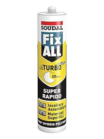 ADESIVO SIGILLANTE 'FIX ALL TURBO' SOUDAL 290 ml - Bianco