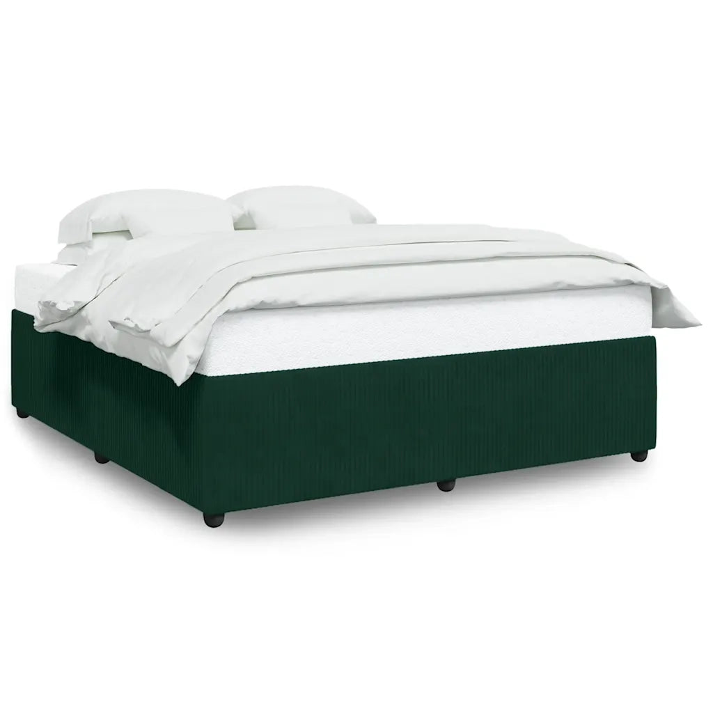 Giroletto senza Materasso Verde Scuro 180x200 cm in Velluto 3285027