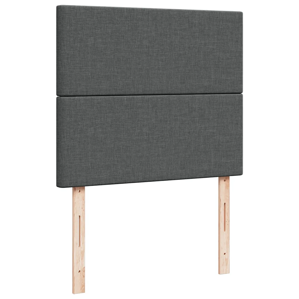 Giroletto a Molle con Materasso Grigio Scuro 120x200 cm Tessuto 3292017