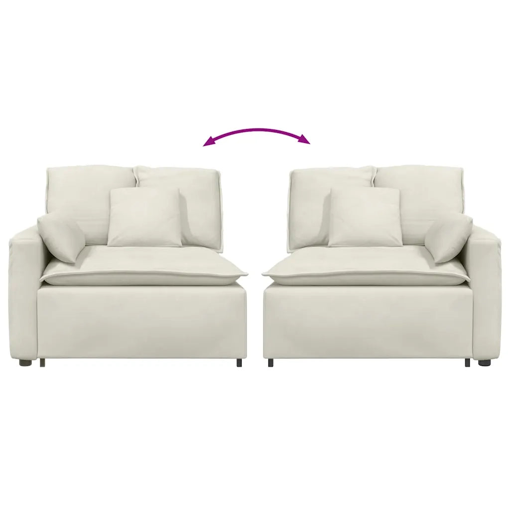 Modulo Terminale Bracciolo Divano Modulare con Cuscini-Sofa Modulare-Divanetto 100 cm 515238