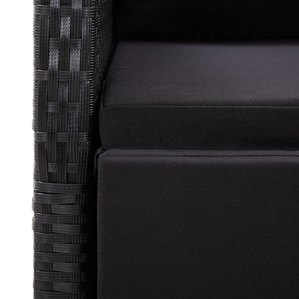 Set da Pranzo da Giardino 9 pz Nero 3067905