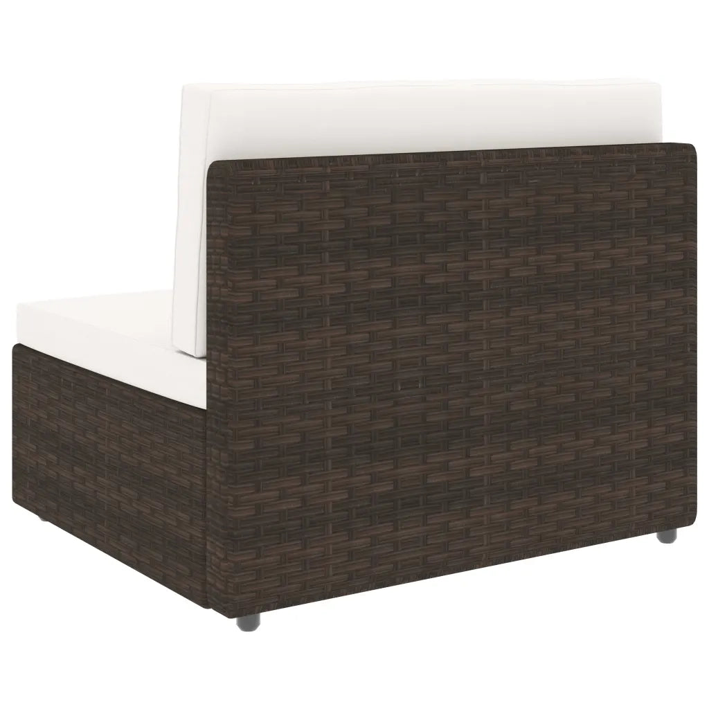 Set Divani da Giardino 2 pz in Polyrattan Marrone 49512