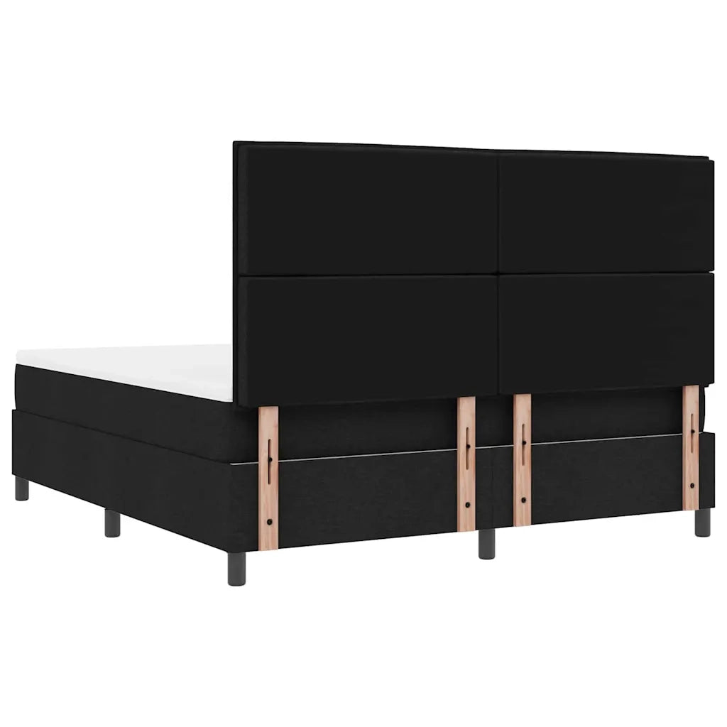 Letto a molle con materasso con led Nero 180 x 200 cm Tessuto 3342811