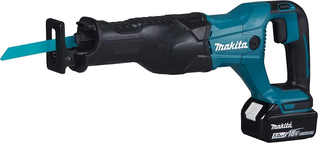 Makita DJR186RT Sega Alternativa a Batteria 18 V 5 Ah 0-2800 min⁻¹ Corsa 32 mm colore Blu Nero