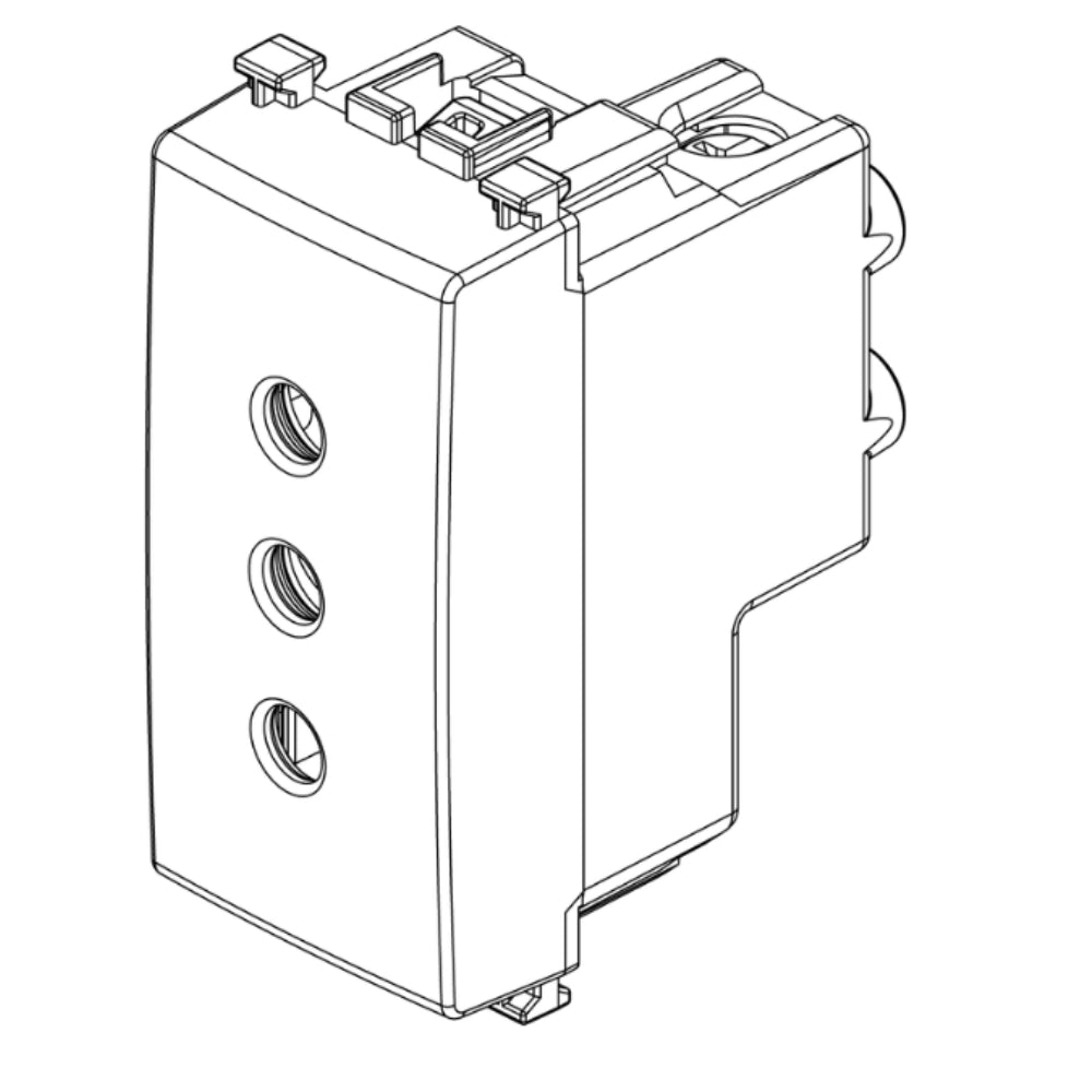 Presa elettrica da incasso vimar arkè sicury 2p+t 10a 250v *** colore grigio, confezione 1
