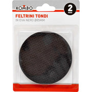 Set 2  pz feltrini tondi in eva grandi colore nero