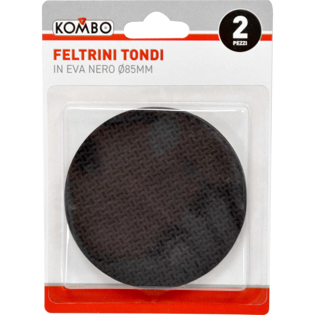 Set 2  pz feltrini tondi in eva grandi colore nero