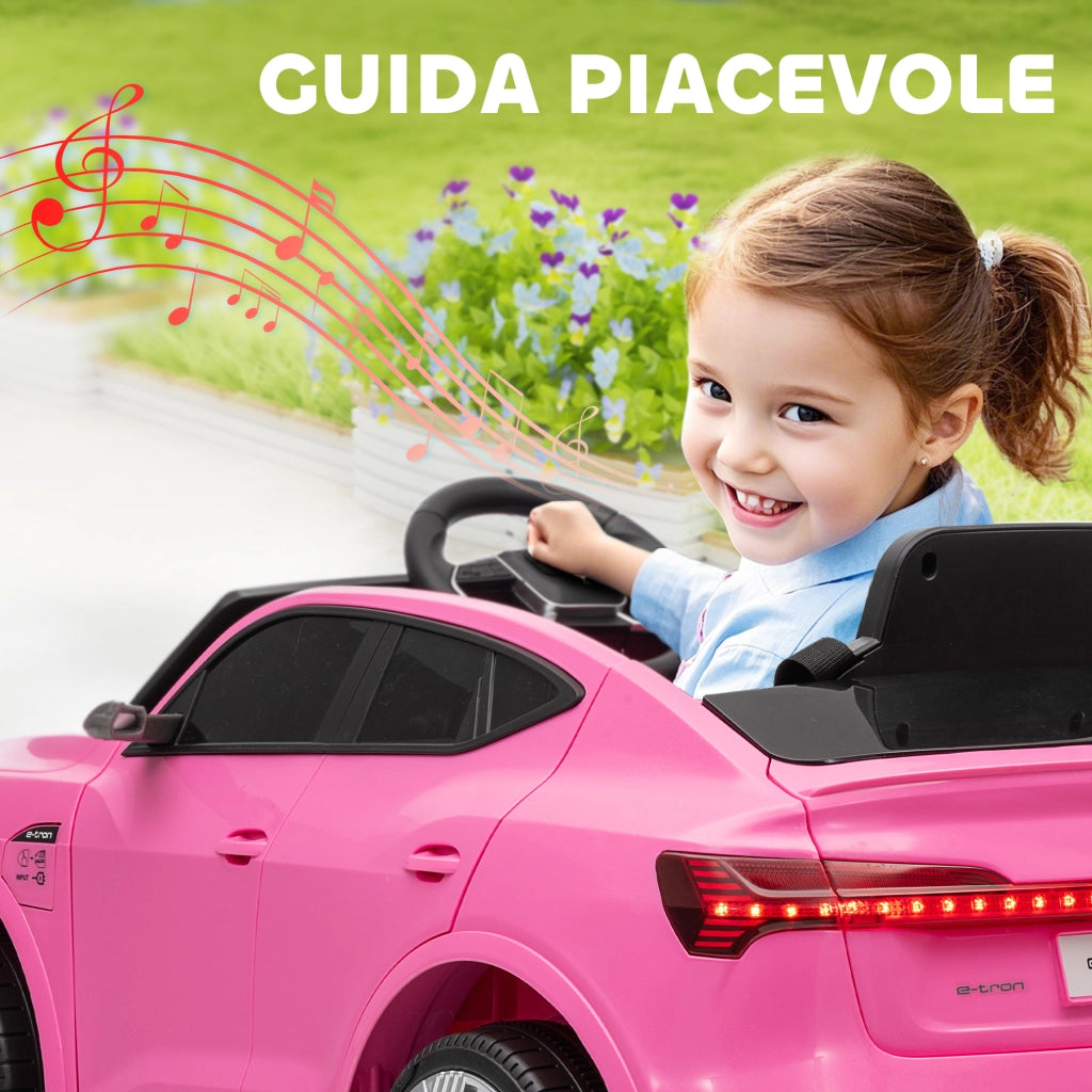Macchina Elettrica Bambini 12V con Telecomando ¨C Minimal ¨C Rosa
