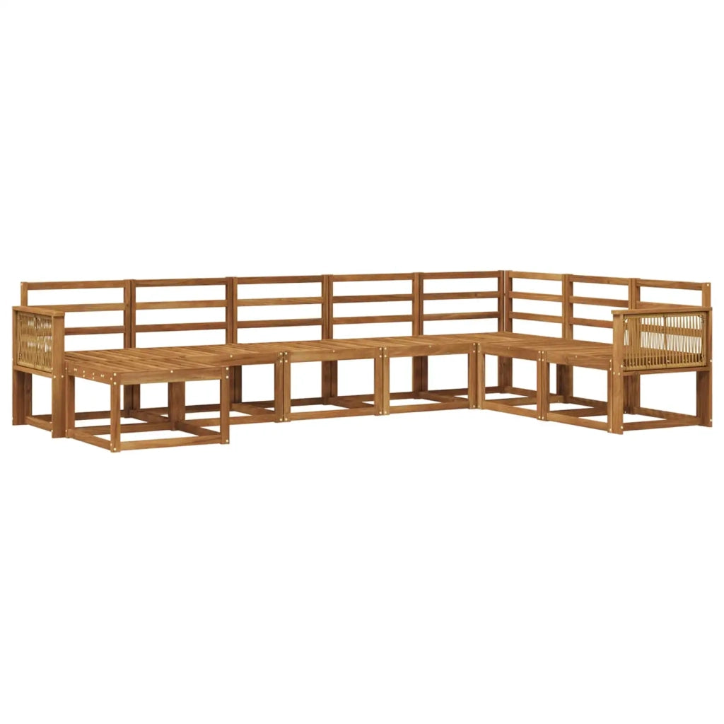 Set di divani da esterno 8 pcs Naturale