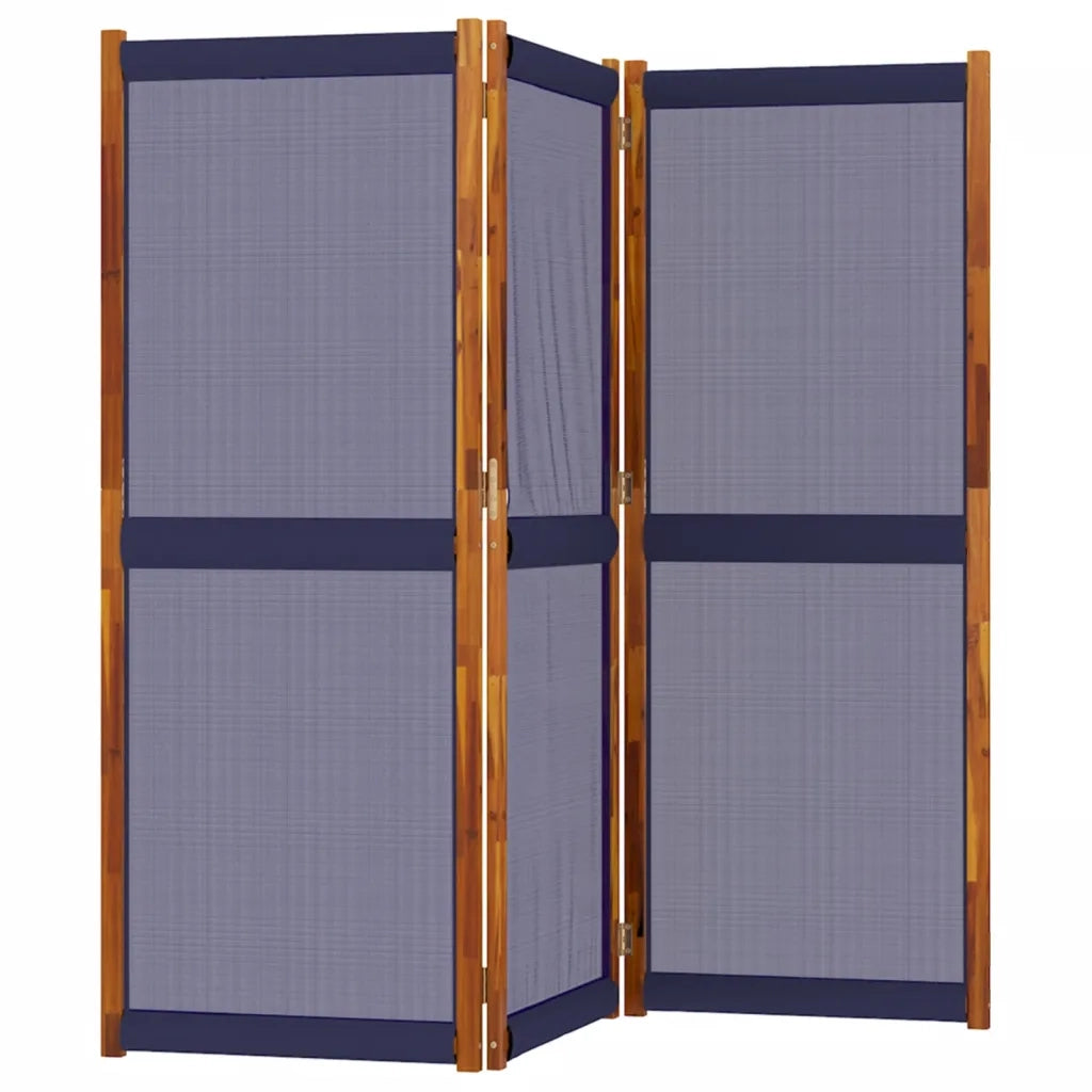 Divisorio Ambienti | Divider per stanze | Paravento a 3 Pannelli Blu Scuro 210x180 cm