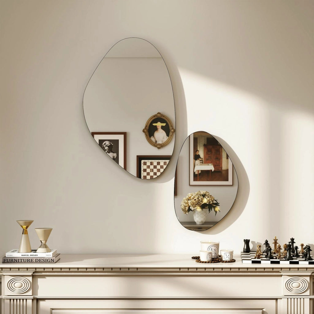 Specchio da bagno ¨C Minimal ¨C 70x46 cm, 31x49,5 cm, nero, metallo
