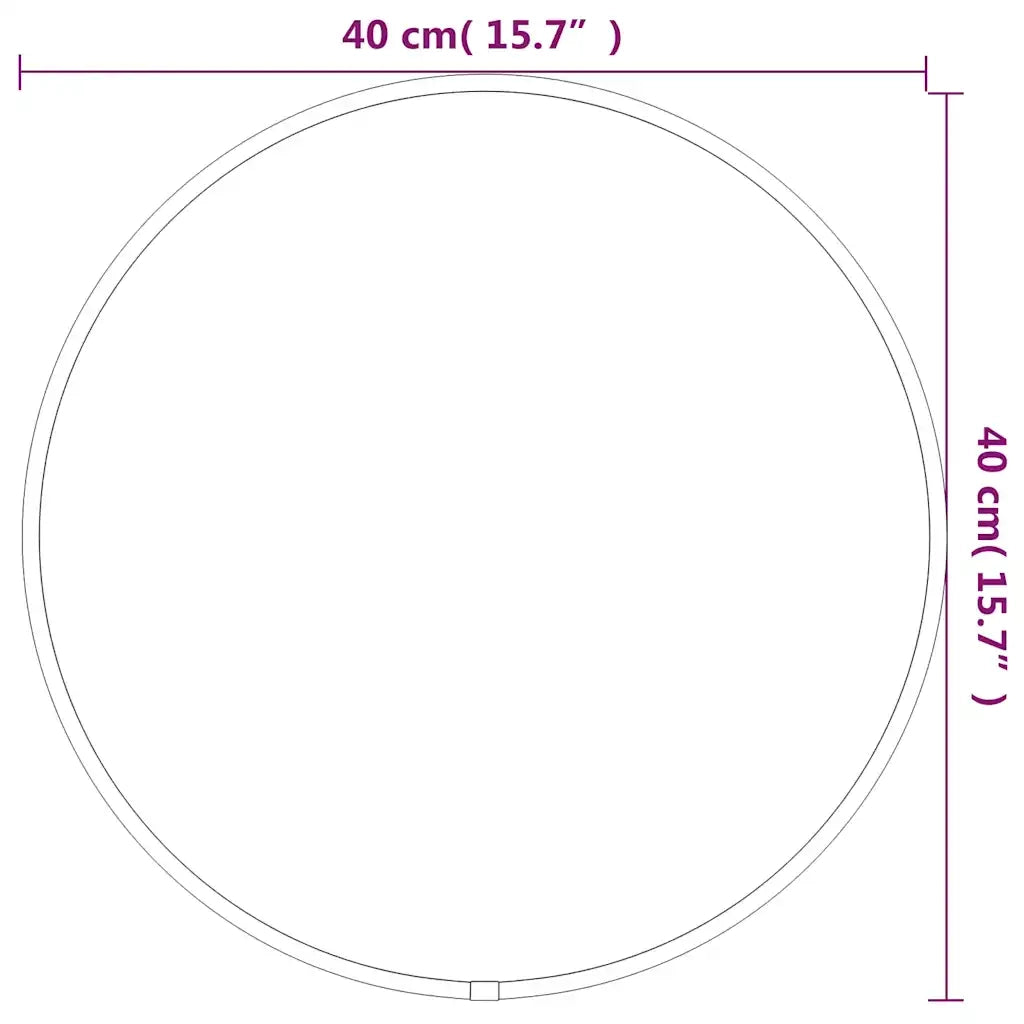 Specchio da Parete-Specchio a muro Argento ? 40 cm Rotondo