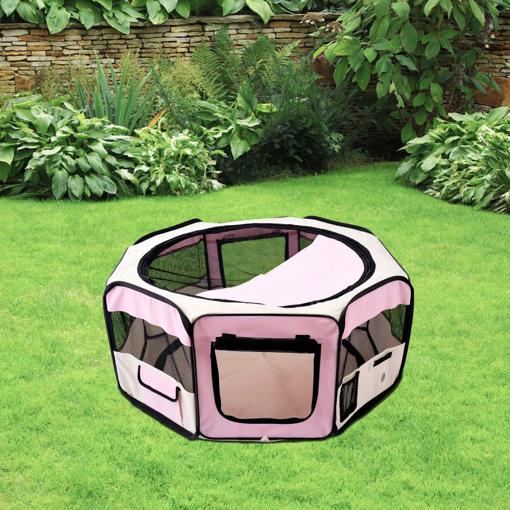 Parco per animali pieghevole ¨C zephmum ¨C rosa ?90x41 cm