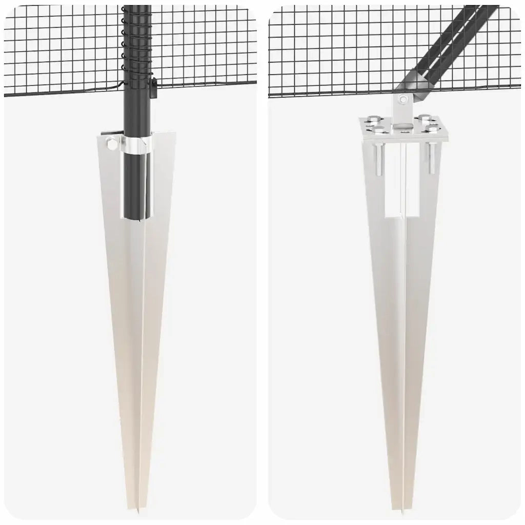 Recinzione da Giardino | Recinzione in rete saldata con punte Acciaio Grigio Rete