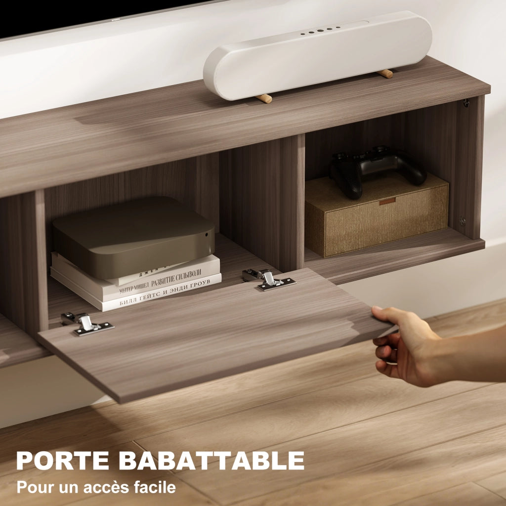 Mobile TV sospeso ¨C Minimal ¨C marrone 120x30x29,5 cm
