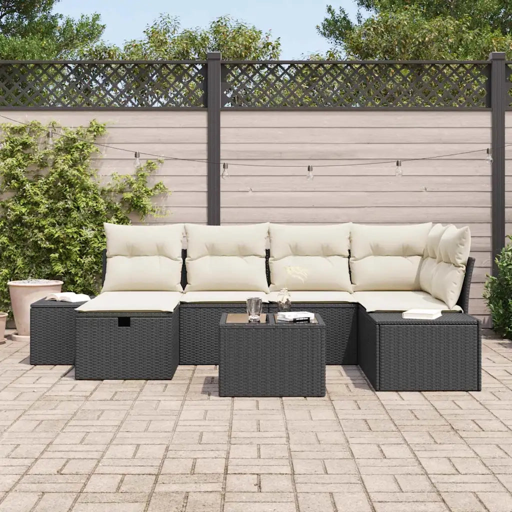 Set di divani con cuscino 7 pcs polyrattan 3360718