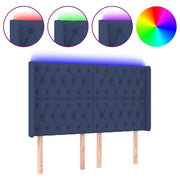 Testiera | Testata a LED Blu 147x16x118/128 cm in Tessuto