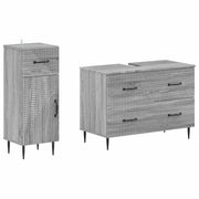 Set di Armadi da Bagno da 2 Pezzi HAARLEM Sonoma grigio 3417699
