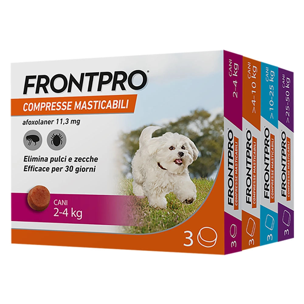 Compresse antiparassitarie masticabili cani 2-4 kg