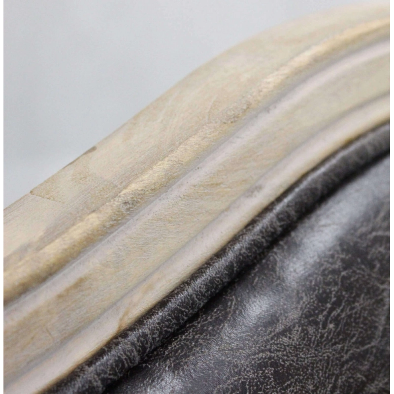 POLTRONA CHRISTY IN ECOPELLE VINTAGE GRIGIO