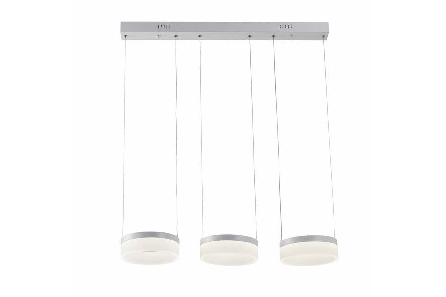 Lampada a sospensione LED 3 luci acrilico bianca Nicki Reality