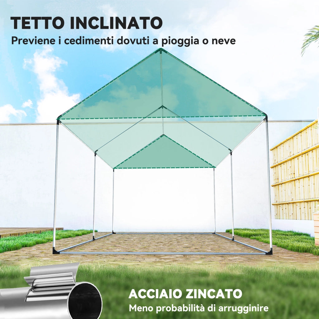 Serra da Giardino ¨C Minimal ¨C Acciaio e PE, Bianco, 2x3x2 m
