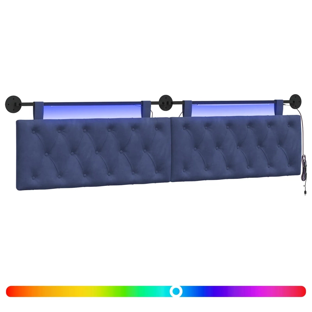 Testiera sospesa Con luce LED Blu Polizia Velluto 3424734