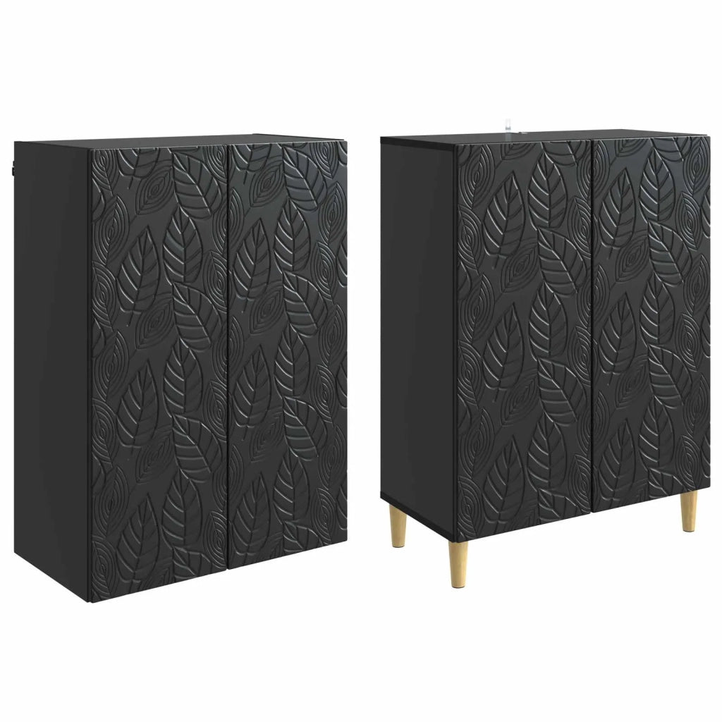Set di armadi 2 pcs Nero Legno ingegnerizzato 3416701