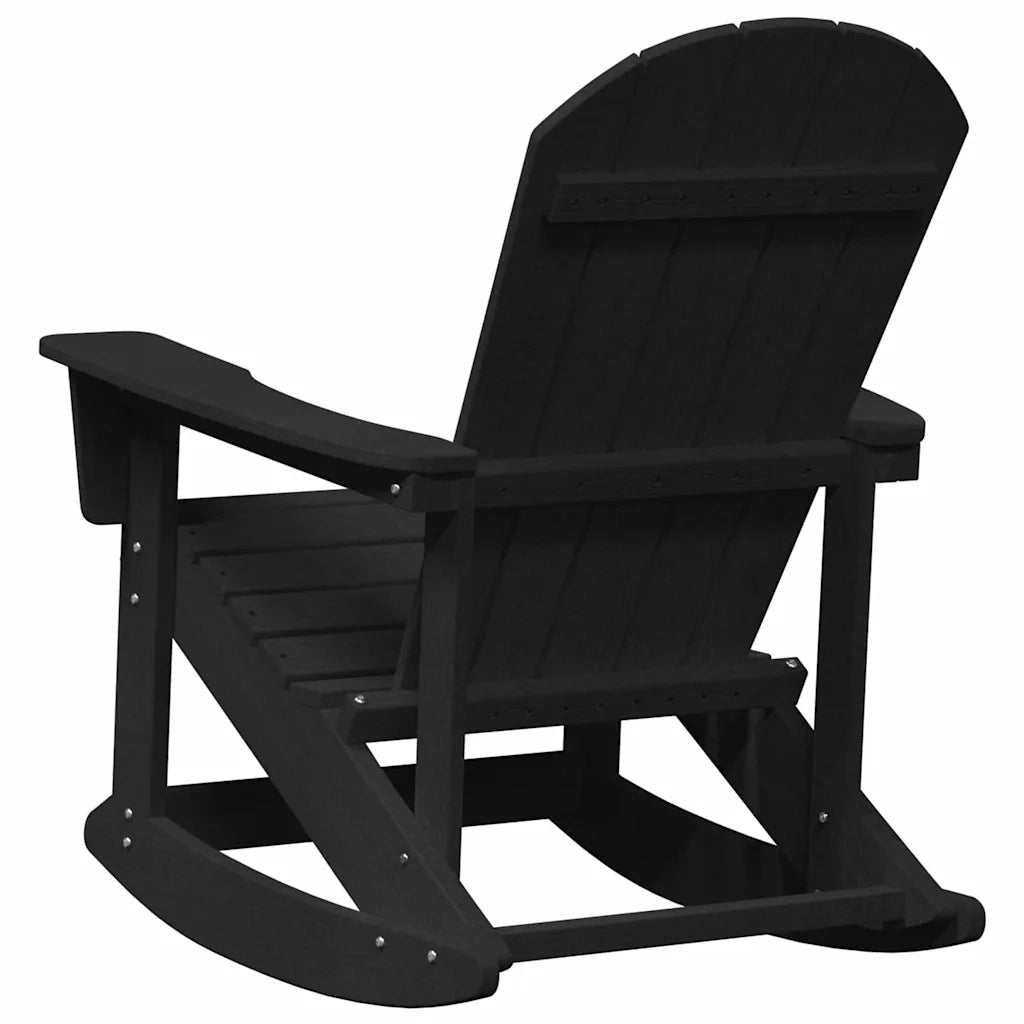 Poltrona a dondolo Adirondack Nero 92 x 73,5 x 92 cm HDPE 42006627