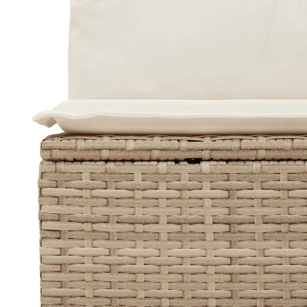 Set Divani da Giardino 12 pz con Cuscini Beige in Polyrattan 3256681