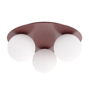 Lampada da soffitto SOLAR 3 sfere vetro bordeaux E14 Emibig